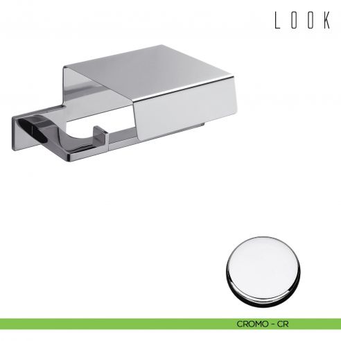 Porta rotolo coperto Colombo Design Look cromo