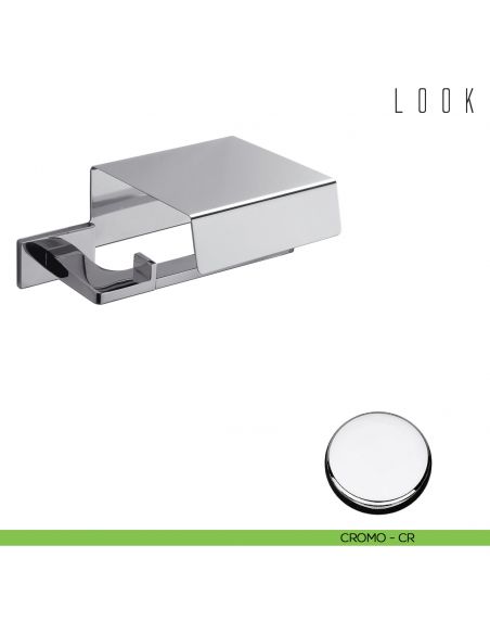 Porta rotolo coperto Colombo Design Look cromo