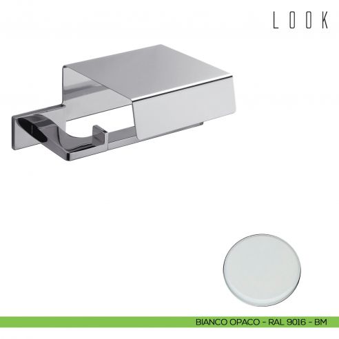 Porta rotolo coperto Colombo Design Look bianco opaco