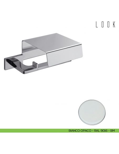 Porta rotolo coperto Colombo Design Look bianco opaco