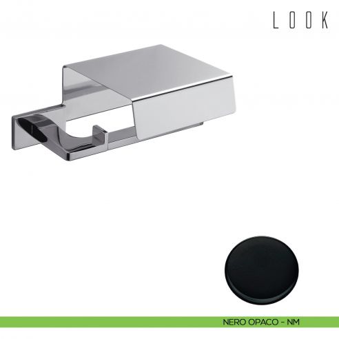 Porta rotolo coperto Colombo Design Look nero opaco
