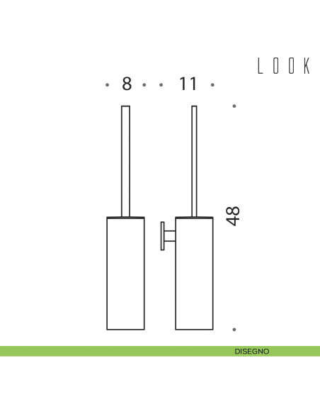 Porta scopino sospeso Colombo Design Look disegno