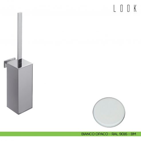 Porta scopino sospeso Colombo Design Look bianco opaco