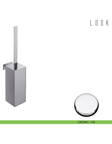 Porta scopino sospeso Colombo Design Look cromo