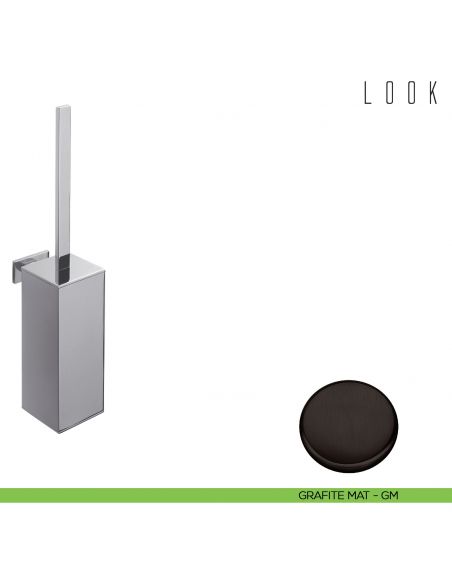 Porta scopino sospeso Colombo Design Look grafite mat