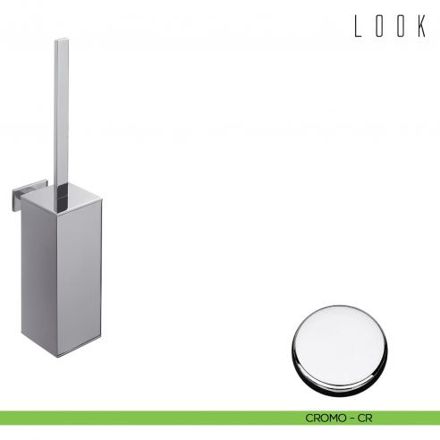 Porta scopino sospeso in ABS Colombo Design Look cromo