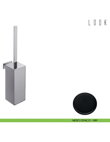 Porta scopino sospeso in ABS Colombo Design Look neromat