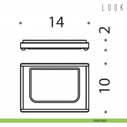 Porta sapone da appoggio Colombo Design Look disegno