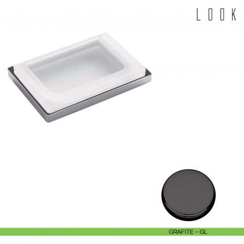 Porta sapone da appoggio Colombo Design Look grafite