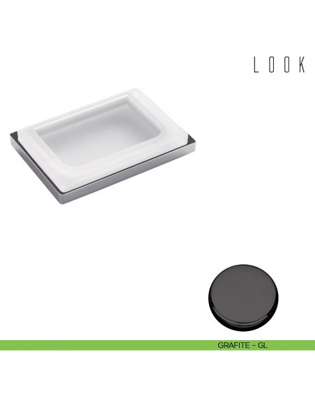 Porta sapone da appoggio Colombo Design Look grafite