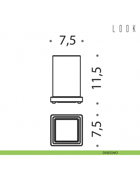 Porta bicchiere da appoggio Colombo Design Look disegno