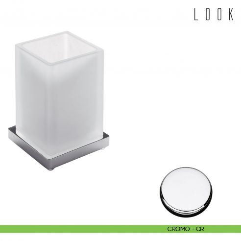 Porta bicchiere da appoggio Colombo Design Look cromo
