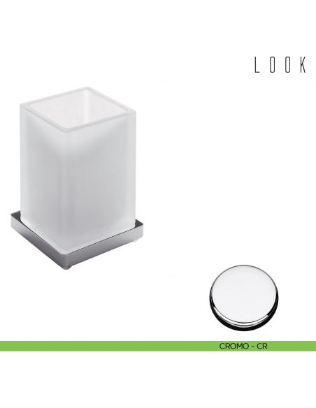 Porta bicchiere da appoggio Colombo Design Look cromo
