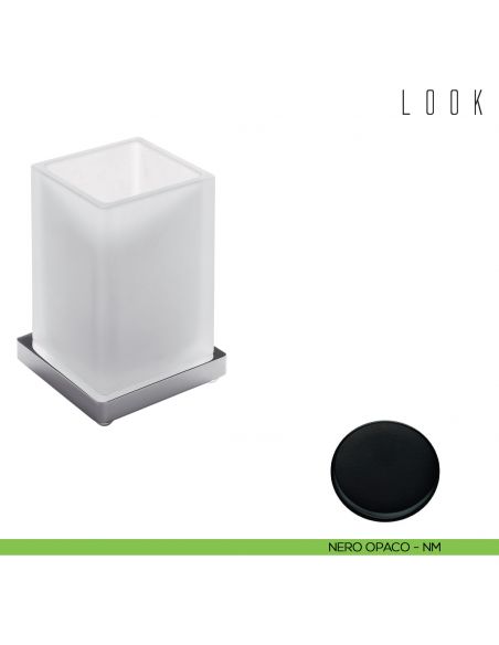 Porta bicchiere da appoggio Colombo Design Look nero opaco