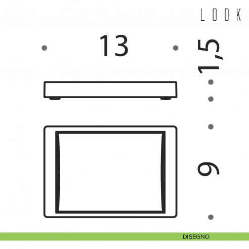Porta sapone da appoggio in ottone cromato Colombo Design Look disegno