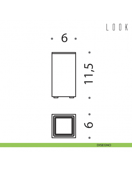 Porta bicchiere da appoggio in ottone cromato Colombo Design Look disegno