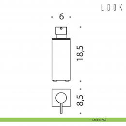Spandisapone da appoggio in ottone cromato Colombo Design Look 2