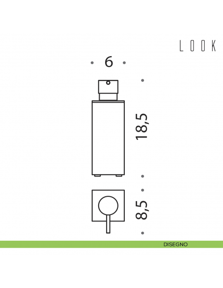 Spandisapone da appoggio in ottone cromato Colombo Design Look disegno