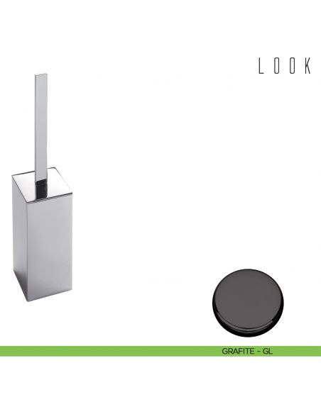 Porta scopino da appoggio Colombo Design serie Look GRAFITE