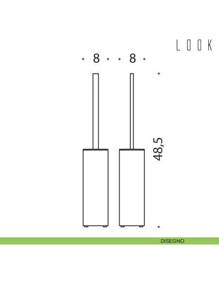 Porta scopino da appoggio in ABS Colombo Design Look disegno
