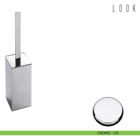 Porta scopino da appoggio in ABS Colombo Design Look CROMO