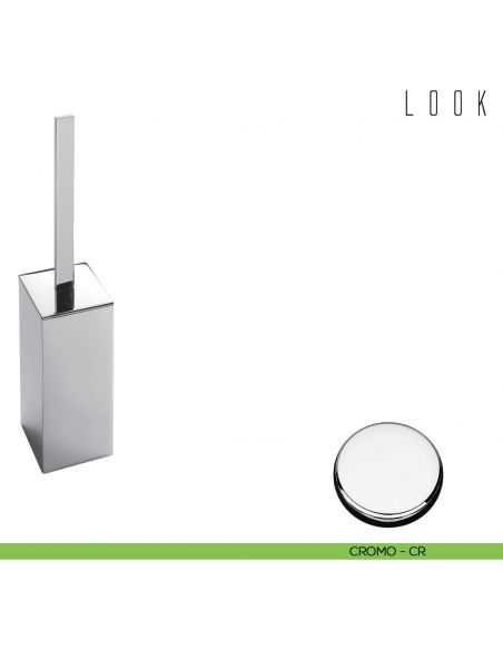 Porta scopino da appoggio in ABS Colombo Design Look CROMO