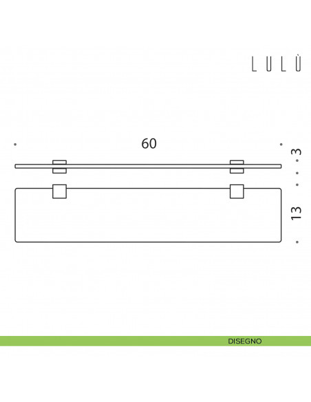Mensola Colombo Design Lulù 60 cm disegno