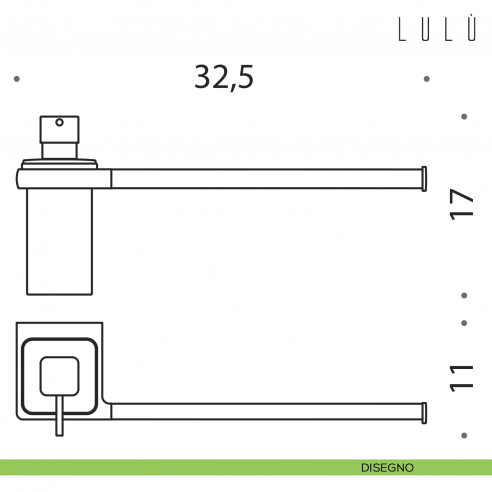 Spandisapone e porta salvietta per bidet Colombo Design Lulù disegno