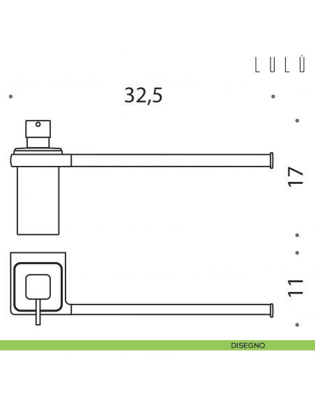 Spandisapone e porta salvietta per bidet Colombo Design Lulù disegno