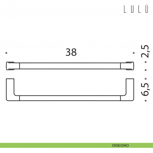 Porta salvietta Colombo Design Lulù 38 cm disegno