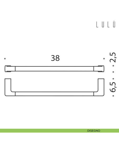 Porta salvietta Colombo Design Lulù 38 cm disegno
