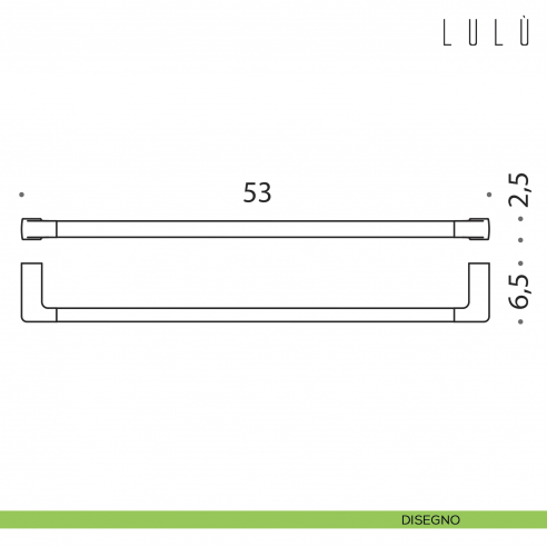 Porta salvietta Colombo Design Lulù 53 cm disegno