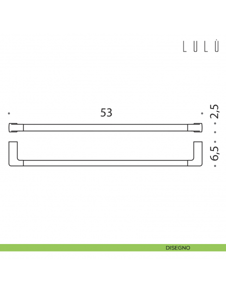 Porta salvietta Colombo Design Lulù 53 cm disegno