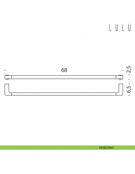 Porta salvietta Colombo Design Lulù 68 cm disegno