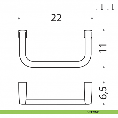 Porta salvietta ad anello Colombo Design Lulù disegno