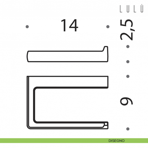 Porta rotolo Colombo Design Lulù disegno