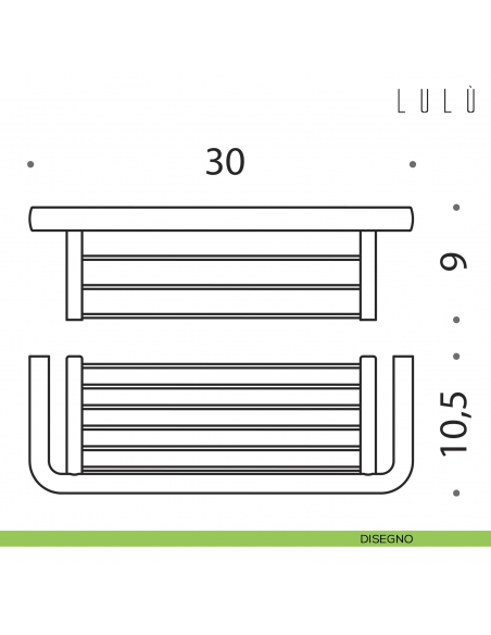 Porta oggetti da doccia e vasca Colombo Design Lulù disegno