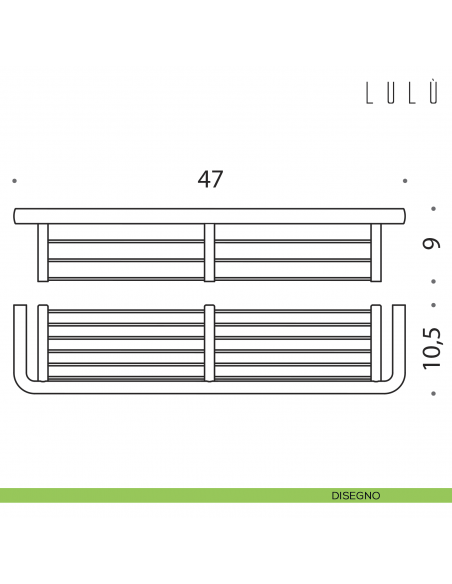 Porta oggetti da doccia e vasca Colombo Design Lulù disegno