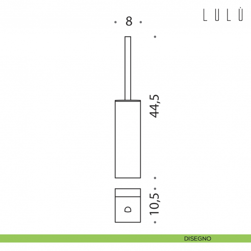 Porta scopino sospeso Colombo Design Lulù disegno
