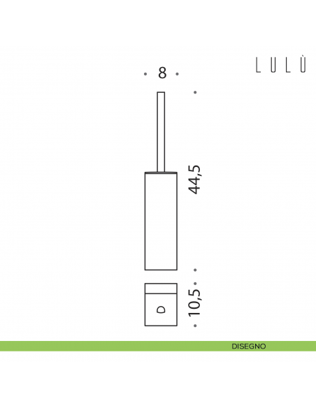 Porta scopino sospeso Colombo Design Lulù disegno