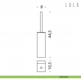 Porta scopino sospeso in ABS Colombo Design Lulù 2