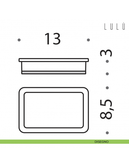 Porta sapone da appoggio Colombo Design Lulù HPS disegno