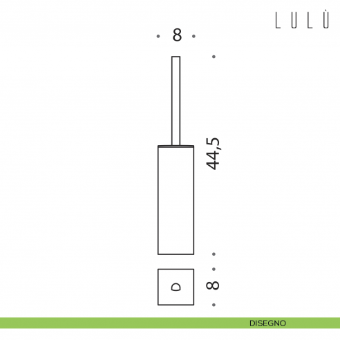 Porta scopino da appoggio Colombo Design Lulù disegno