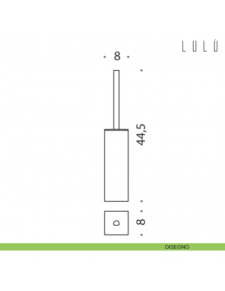 Porta scopino da appoggio Colombo Design Lulù disegno