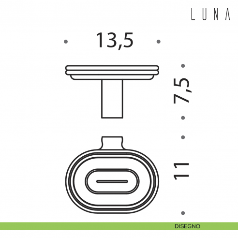 Porta sapone Colombo Design Luna disegno