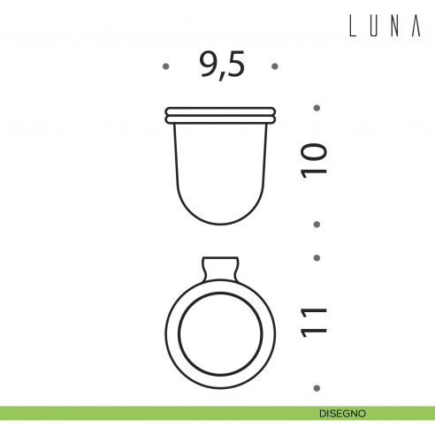 Porta bicchiere Colombo Design Luna disegno