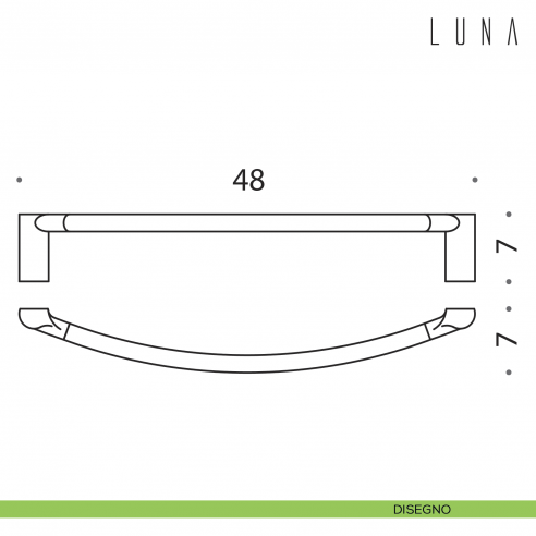 Porta salvietta Colombo Design Luna 48 cm disegno