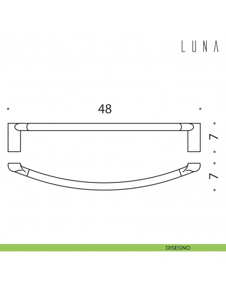 Porta salvietta Colombo Design Luna 48 cm disegno