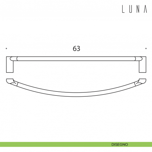 Porta salvietta Colombo Design Luna 63 cm disegno