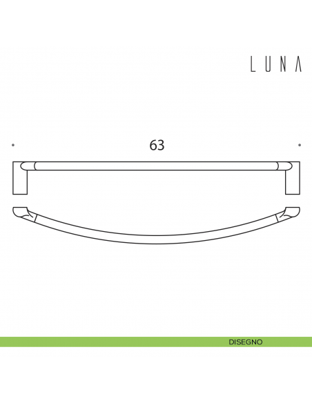 Porta salvietta Colombo Design Luna 63 cm disegno